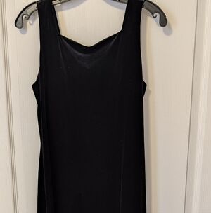 Black Velvet Elegant Column Sleeveless Long Dress/Gown